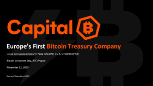 Capital B – Bitcoin Corporate Day Prague