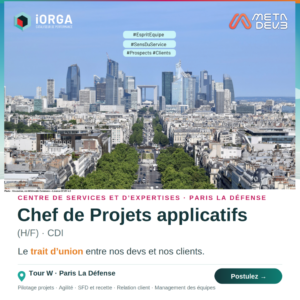 Recrutement : Chef de Projets applicatifs